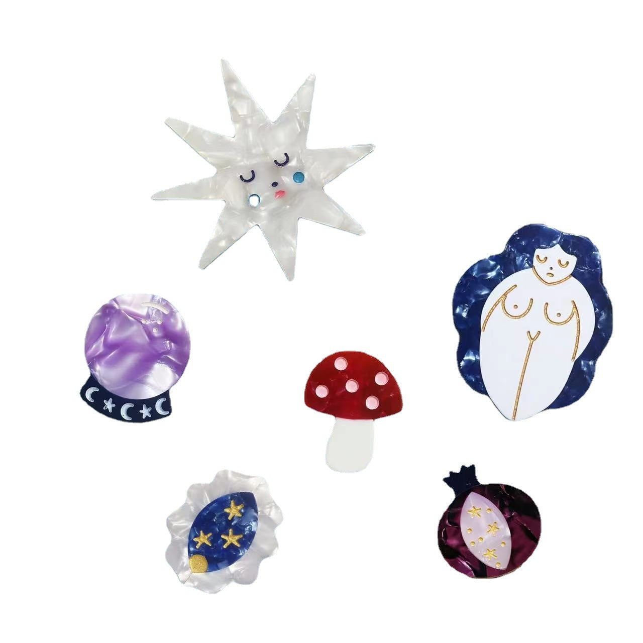Wholesale Vinegar Sweet and Cute Hair Acetate Clips